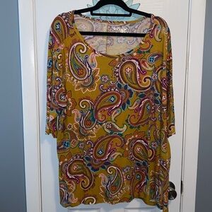 Tan Paisley Tee